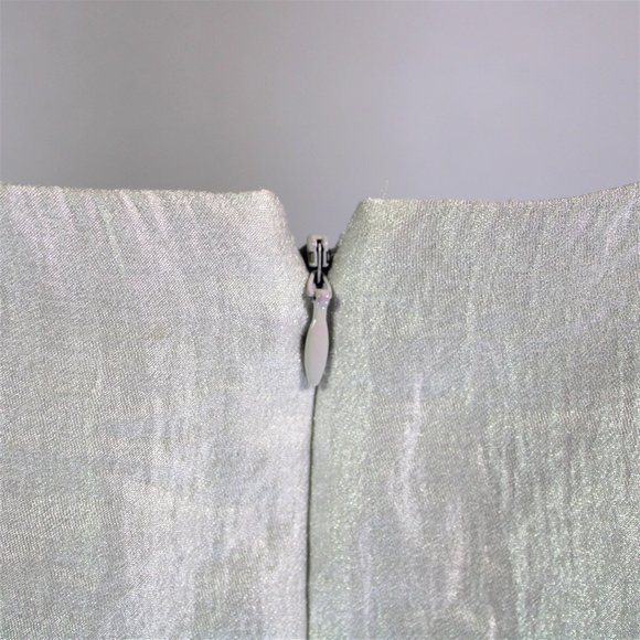 London Time | Silver Layered Ruffle Dress - Picture 6 of 7